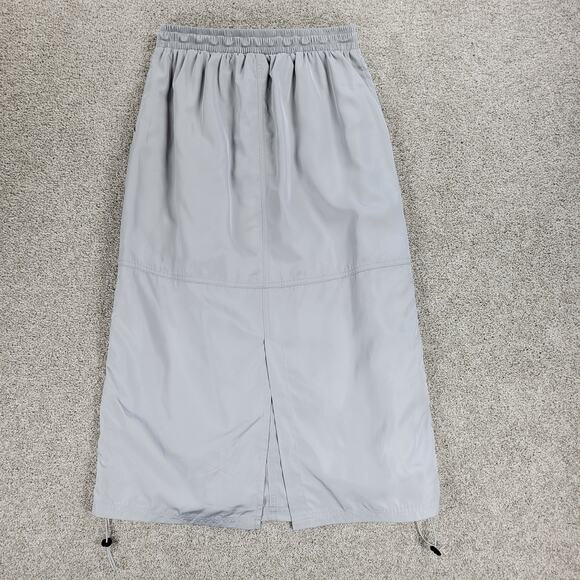 Wild Fable Midi Skirt Womens XS Gray Ruched Corded Outdoorsy Gorpcore Utility - Picture 3 of 13